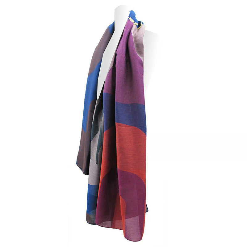 [SCARF] BANSHU-ORI LAYER STALL (PURPLE) | BANSHU-ORI | POLS