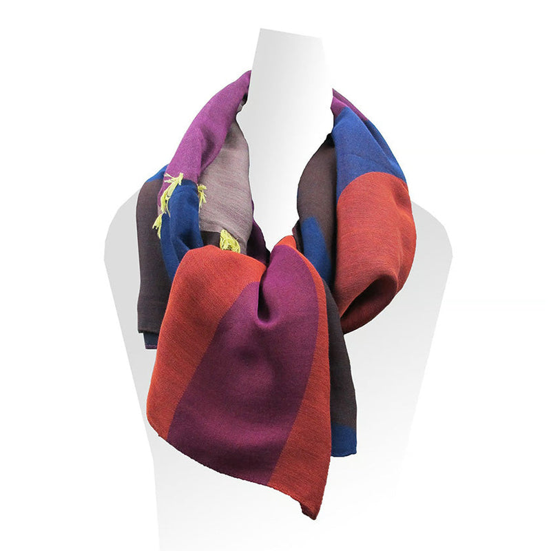 [SCARF] BANSHU-ORI LAYER STALL (PURPLE) | BANSHU-ORI | POLS