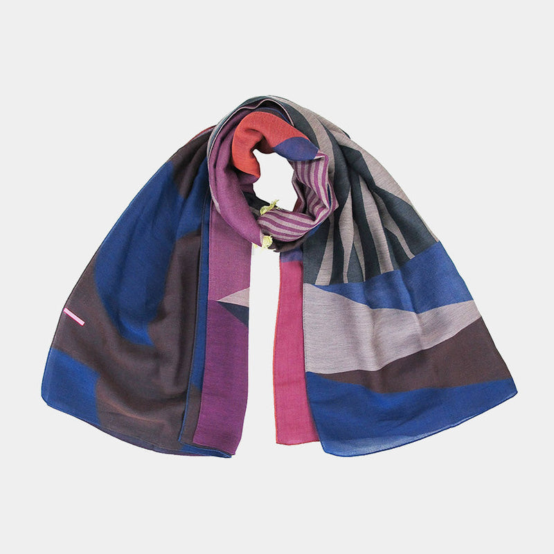 [SCARF] BANSHU-ORI LAYER STALL (PURPLE) | BANSHU-ORI | POLS