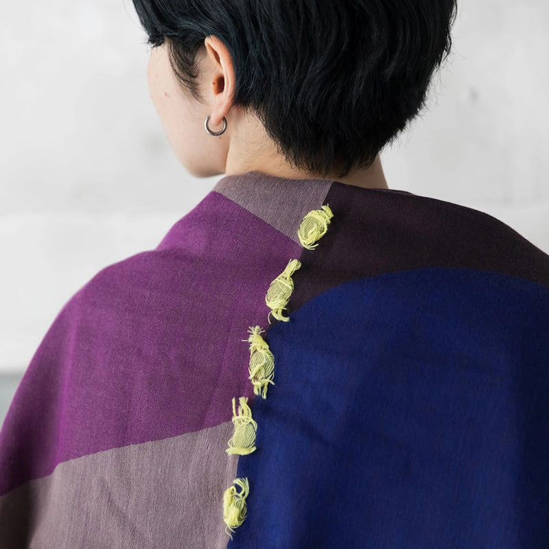 [SCARF] BANSHU-ORI LAYER STALL (PURPLE) | BANSHU-ORI | POLS