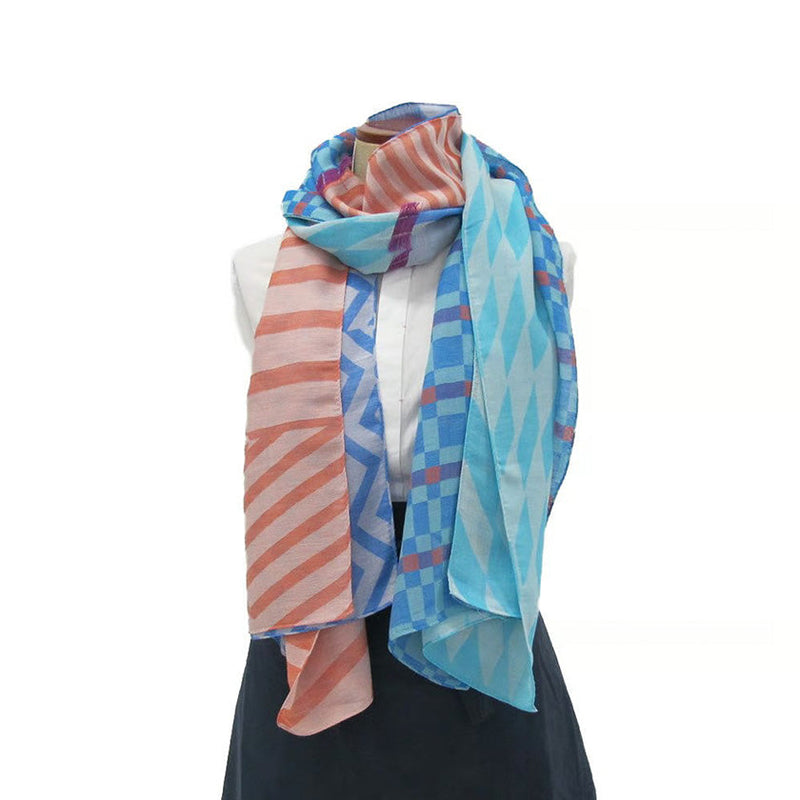 [SCARF] BANSHU-ORI LAYER STALL (BLUE) | BANSHU-ORI | POLS