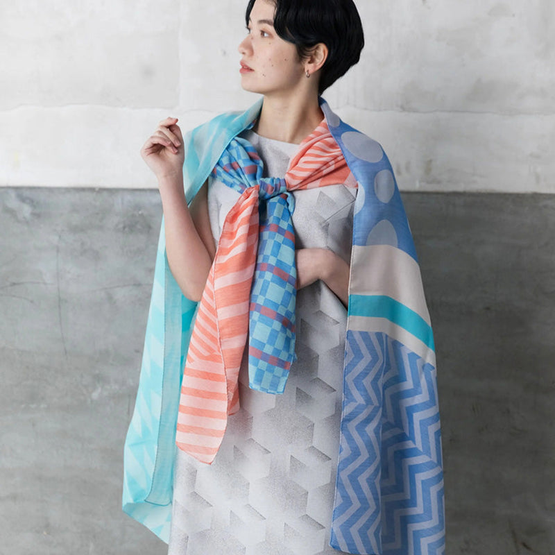 [SCARF] BANSHU-ORI LAYER STALL (BLUE) | BANSHU-ORI | POLS