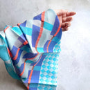 [SCARF] BANSHU-ORI JACQUARD CUPRO SCARF (BLUE) | BANSHU-ORI | POLS