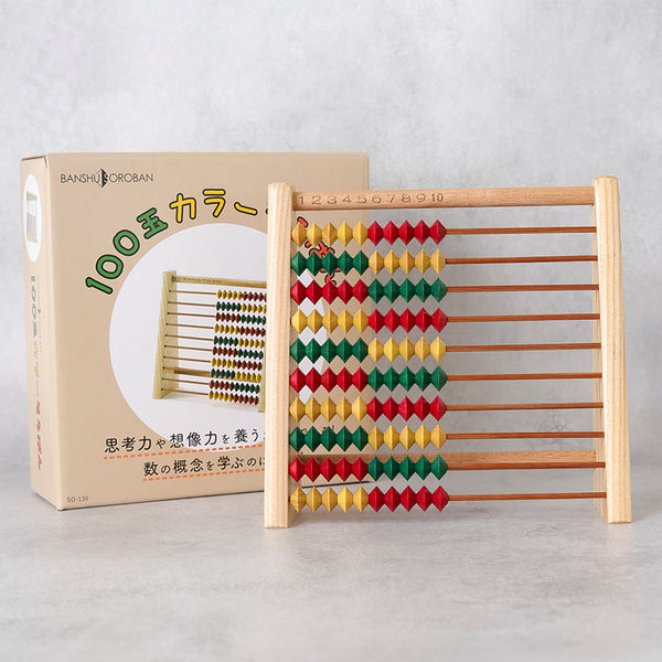 [ABACUS] 100 BEADS COLOUR ABACUS | BANSHU SOROBAN | BANSHU SOROBAN CRAFT COOPERATIVE