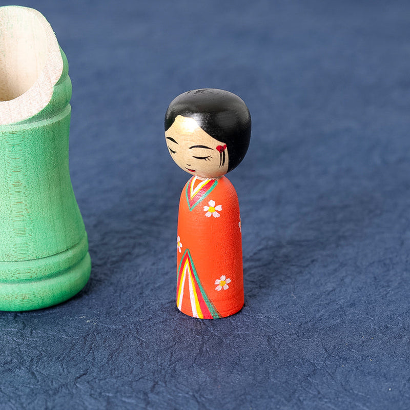 [DOLL] PRINCESS KAGUYA KOKESHI (Wooden Dolls) GREEN BAMBOO | TSUCHIYU DENTO KOKESHI (Wooden Dolls) | AKIHIRO KONNO