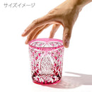 [EDO KIRIKO] KIKUTSUNAGI AND KAGOME OLD-FASHIONED GLASS | TABLEAU