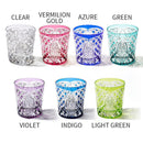 [EDO KIRIKO] KIKUTSUNAGI AND KAGOME OLD-FASHIONED GLASS | TABLEAU