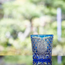 [EDO KIRIKO] KIKUTSUNAGI AND KAGOME OLD-FASHIONED GLASS | TABLEAU