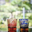 [EDO KIRIKO] "GAIFUKAISEI" "KANAGAWAOKINAMIURA" AND KIKUKAGOME OLD-FASHIONED GLASS | TABLEAU