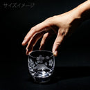 [EDO KIRIKO] "MT. FUJI" AND "CRANE" "CHERRY BLOSSOM" SAKE GLASS | TABLEAU