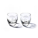 [EDO KIRIKO] "MT. FUJI" AND "CRANE" "CHERRY BLOSSOM" SAKE GLASS | TABLEAU