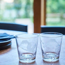 [EDO KIRIKO] "MT. FUJI" AND "CRANE" "CHERRY BLOSSOM" OLD-FASHIONED GLASS | TABLEAU