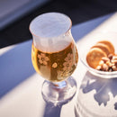 [EDO KIRIKO] "MT. FUJI" AND "CRANE" "CHERRY BLOSSOM" BEER GLASS PAIR | TABLEAU