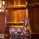 [EDO KIRIKO] MT. FUJI AND CRANE THREE-PIECE SET FOR SAKE | TABLEAU