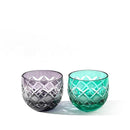 [EDO KIRIKO] YARAI NANAKO SAKE CUP PAIR | TABLEAU