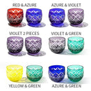 [EDO KIRIKO] YARAI NANAKO SAKE CUP PAIR | TABLEAU