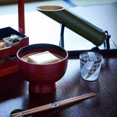 [EDO GLASS] KOMON "KANOKO" "TRIPLE LINE CHECK" "ALLOCATION" FREE CUP BLACK | TABLEAU