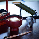 [EDO GLASS] KOMON "KANOKO" "TRIPLE LINE CHECK" "ALLOCATION" FREE CUP BLACK | TABLEAU