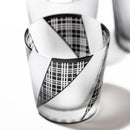 [EDO GLASS] KOMON "KANOKO" "TRIPLE LINE CHECK" "ALLOCATION" FREE CUP BLACK | TABLEAU