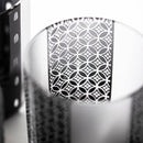 [EDO GLASS] KOMON "KANOKO" "ALLOCATION" "HEMP LEAF" "SPOTTED" "SHIPPO" "BAMBOO" OLD-FASHIONED GLASS BLACK | TABLEAU