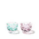[CHOUKOKU GLASSES (CARVING) YUME GLASS] SAKURA SAKE CUP PAIR (CAPACITY 80ML) | TABLEAU
