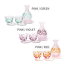 [CHOUKOKU GLASSES (CARVING) YUME GLASS] SAKURA THREE-PIECE SET FOR SAKE | TABLEAU