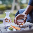 [CHOUKOKU GLASSES (CARVING) YUME GLASS] SAKURA THREE-PIECE SET FOR SAKE | TABLEAU
