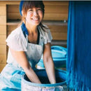 [SCARF] HAND-DYED STOLE WITH NATURAL INDIGO (7 TIMES DYED) | INDIGO DYEING| INDIGO KESENNUMA