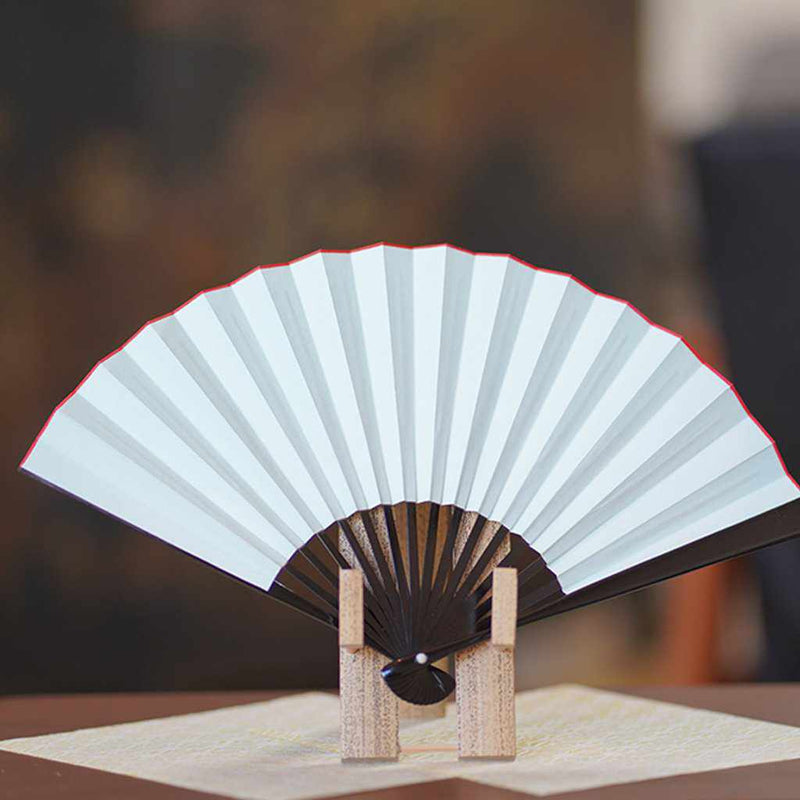 [HAND FAN] WOMAN'S ZODIAC FOLDING FAN TATSU BLACK PAINTED TENKU | UNKINDO FUKATSU HAND FAN | EDO FOLDING FANS