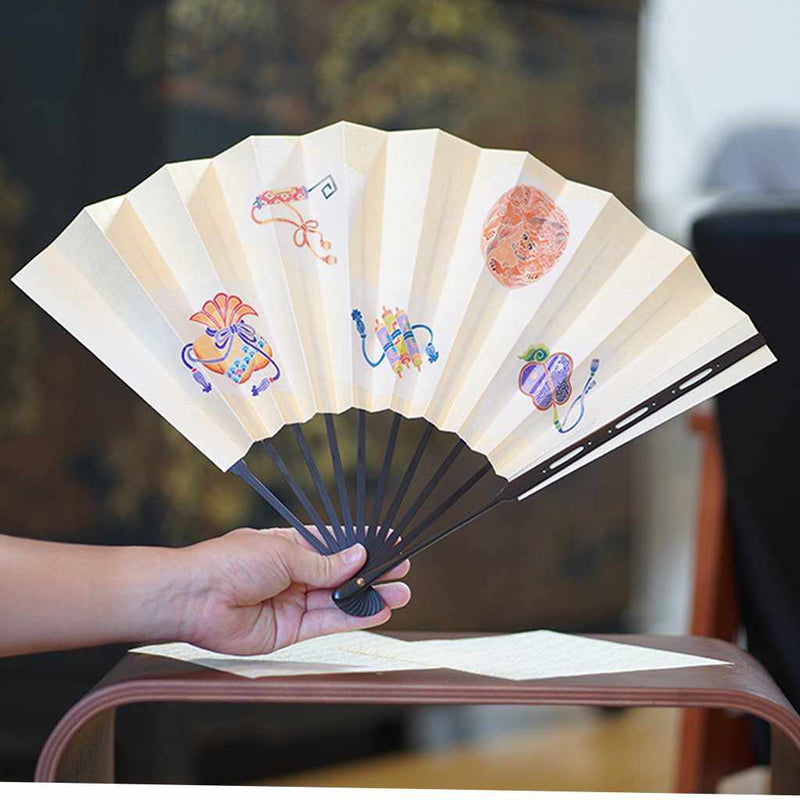 [HAND FAN] DECORATIVE FAN ITOME YUZEN SET CORNER | UNKINDO FUKATSU HAND FAN | EDO FOLDING FANS