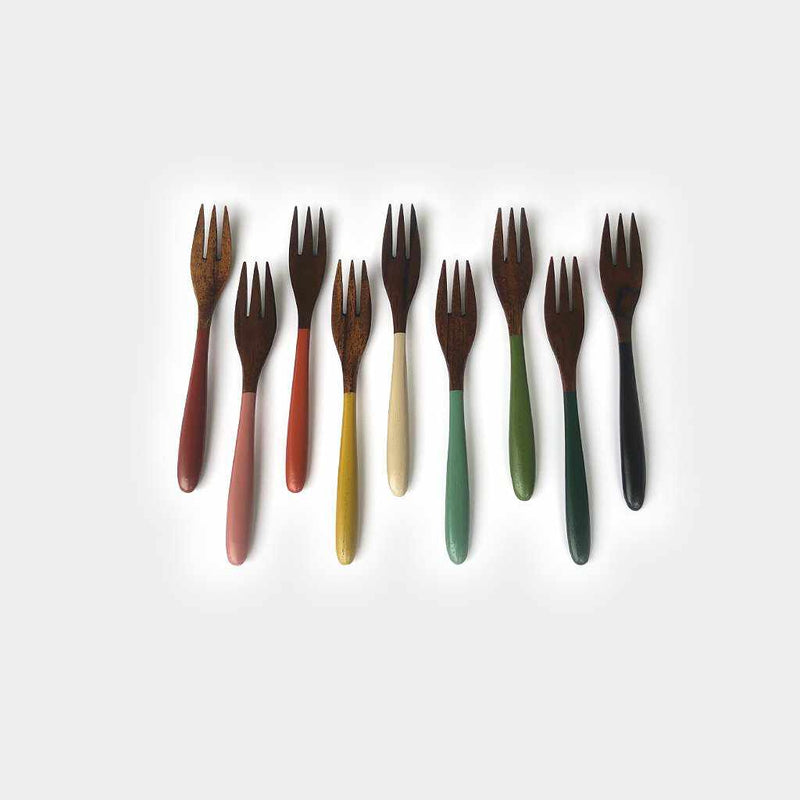 [勺子] 兒童叉子的 9 種顏色|香川漆器