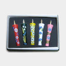[CANDLE] 2 MOMME 5 BOTTLES SET WESTERN FLOWER (2) |  JAPANESE CANDLES | NAKAMURA CANDLE