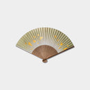 [HAND FAN] FOLDING FAN CHIRASHIMI KINPU KINPU (UNISEX) | HAKUICHI | KANAZAWA GOLD LEAF