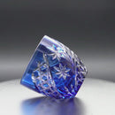 [SAKE CUP] PAIR OF SAKE CUPS SEIBO (STARRY SKY) | EDO KIRIKO | KAGAMI CRYSTAL