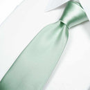 [TIE] OPAL GREEN MIYAVI 33 MOMME SILK SATIN | GUNNAI TEXTILES| FUJI SAKURA