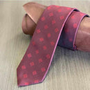 [TIE] ORIGINAL LOGO DEEP RED | JAPANESE SILK | SHAKUNONE (WITH GIFT PAPER BAG)