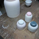 [VASE] PAULINE DELTOUR VASE L (WHITE-DARK BLUE-CELADON) | 2016/ | IMARI-ARITA WARES