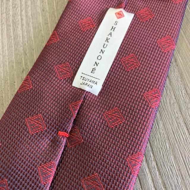 [TIE] SHAKUNONE ORIGINAL LOGO DEEP RED | JAPANESE SILK