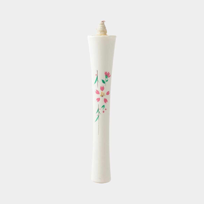 [CANDLE] IKARI TYPE 15 MOMME CHERRY BLOSSOMS (B) (WITH A DECORATIVE STAND) |  JAPANESE CANDLES | NAKAMURA CANDLE