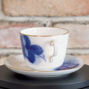 [MUG (CUP)] OKURA ART CHINA BLUE ROSE(8211) MORNING CUP & SAUCER | CERAMICS
