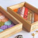 [JEWELRY BOX / JEWELRY ORGANIZERS] WOOD TRAY (LACQUER TEA) M | EDO ART DOLLS | KAKINUMA DOLLS