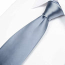 [TIE] SILVER MIYAVI 33 MOMME SILK SATIN | GUNNAI TEXTILES| FUJI SAKURA