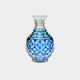 [ขวดสาเก] Tokkuri ที่ปกคลุมสองครั้ง (Green-Lapis Lazuli) ในกล่อง Paulownia | Satuma Vidro | Satsuma Cut Glass