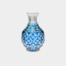 [SAKE BOTTLE] DOUBLE-COVERED TOKKURI (GREEN-LAPIS LAZULI) IN A PAULOWNIA BOX | SATUMA VIDRO | SATSUMA CUT GLASS