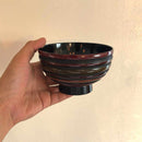 [RICE BOWL] TWO COLORS OF BOWL TOP COATING (INNER BLACK, INNER VERMILION) | 87.5 | KAGAWA LACQUERWARE