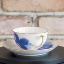 [MUG (CUP)] OKURA ART CHINA BLUE ROSE CUP & SAUCER(2 PIECES EACH), TEA POT | CERAMICS