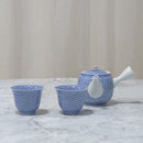 [TEA SET] 3 PIECES KYUSU & SENCHA HIRADO-SEIGAIHA | MIKAWACHI WARE | HIRADOSHOUZAN