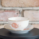 [JAPANESE TEA CUP] OKURA ART CHINA FLOWER BALL JAPANESE TEA CUP, FLOWER SHAPED SMALL PLATE(5 PIECES EACH) | CERAMICS