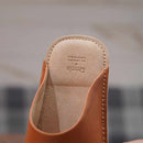 [SLIPPERS] GENUINE LEATHER (CAMEL) | LEATHER PROCESSING