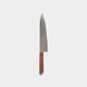 [KITCHEN (CHEF) KNIFE] HIGH CARBON POLISHED DAMASCUS GYUTO 240MM OCTAGONAL OAK HANDLE KAKISHIBU FINISH | SAKAI FORGED BLADES | YAMAWAKI CUTLERY